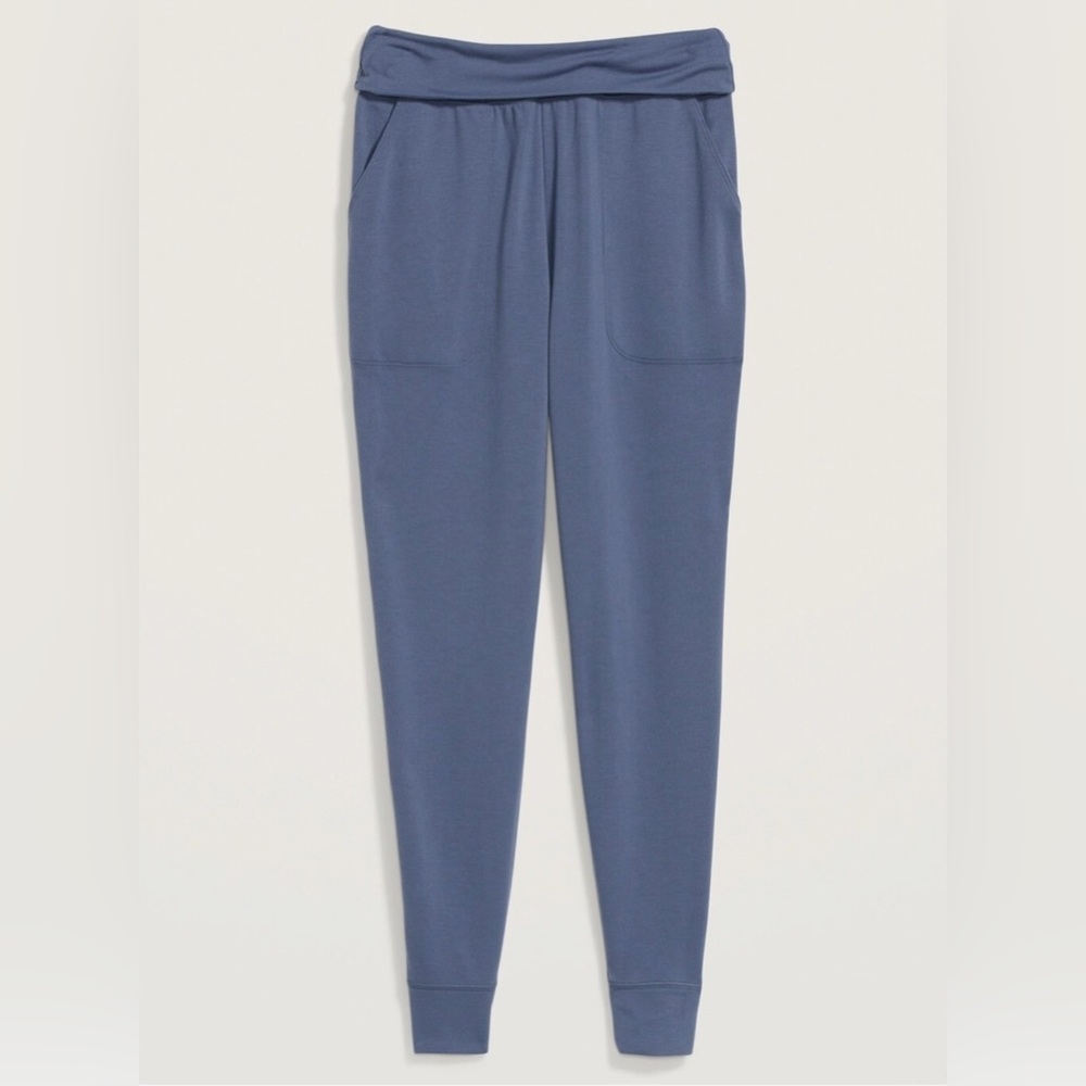 LIKE NEW • Old Navy Live In Fold-Over Yoga Joggers in Blue • XS (runs large) 💚